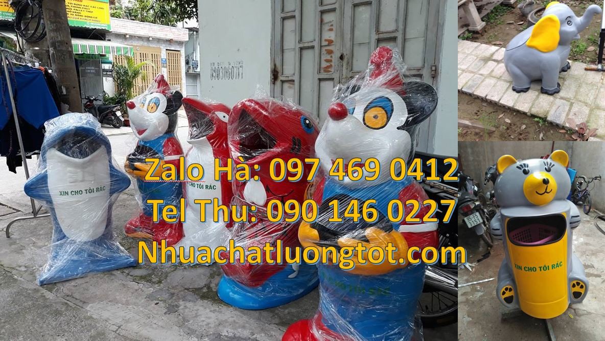 thùng rác hình con chuột,thùng rác hình con cá chép,thùng rác con thú