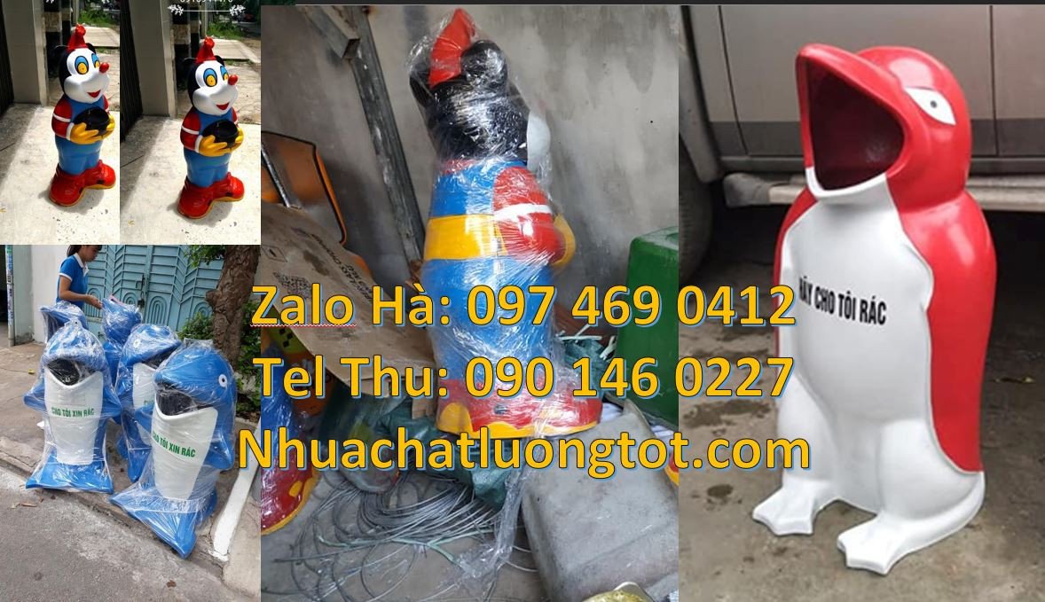 thùng rác hình con chuột,thùng rác hình con cá chép,thùng rác con thú