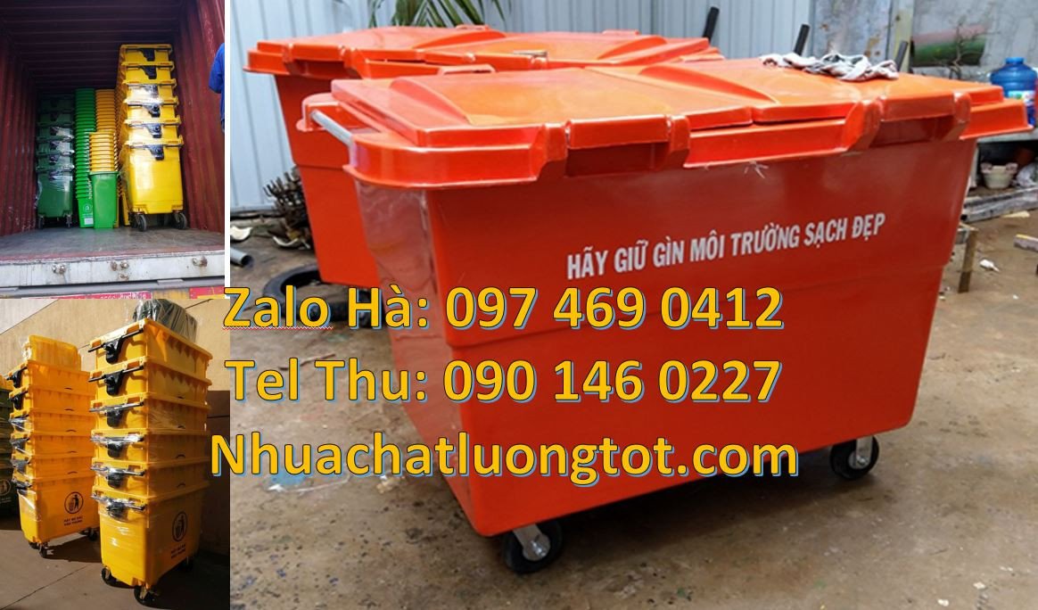 xe thu gom rác 660l giá rẻ,xe thu gom rác nắp đậy 660l,xe thu gom rác