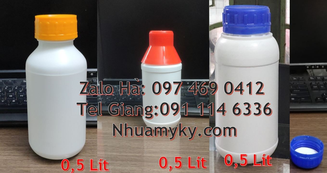 chai nhựa lớn 1l đựng hóa chất,chai nhựa 0.5l đựng dầu thực vật,chai