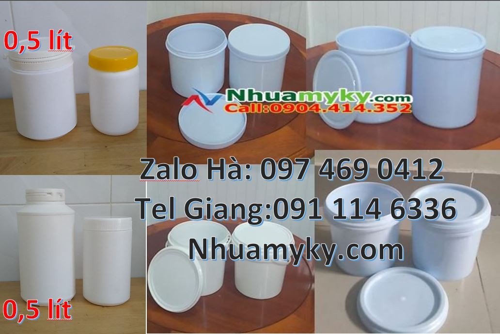 hũ nhựa đựng bánh kẹo,hũ nhựa trắng đựng hóa chất,hũ nhựa hdpe giá rẻ