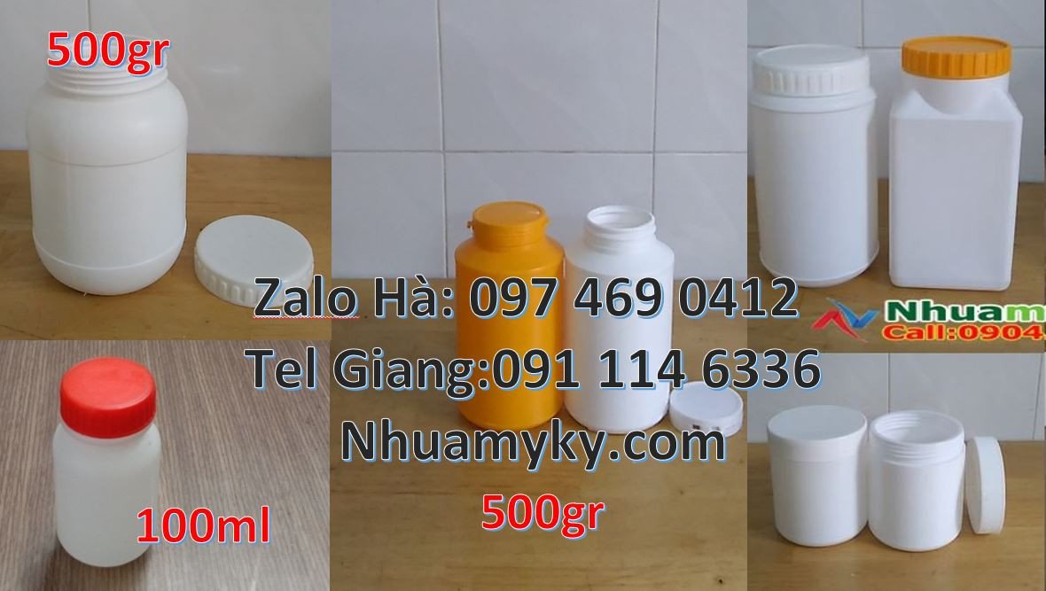 hũ nhựa đựng bánh kẹo,hũ nhựa trắng đựng hóa chất,hũ nhựa hdpe giá rẻ