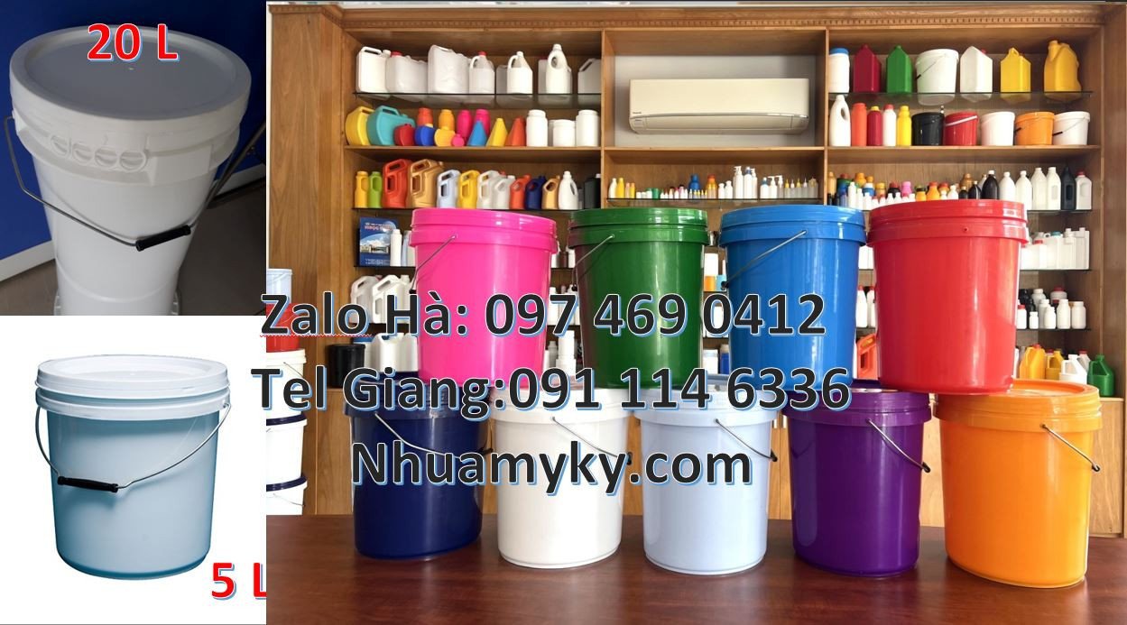 xô nhựa đựng nước,thùng nhựa trồng cây,thùng đựng sơn 20l giá rẻ nhất