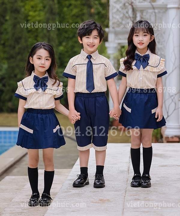 Xưởng may quần áo học sinh cấp 1 theo yêu cầu