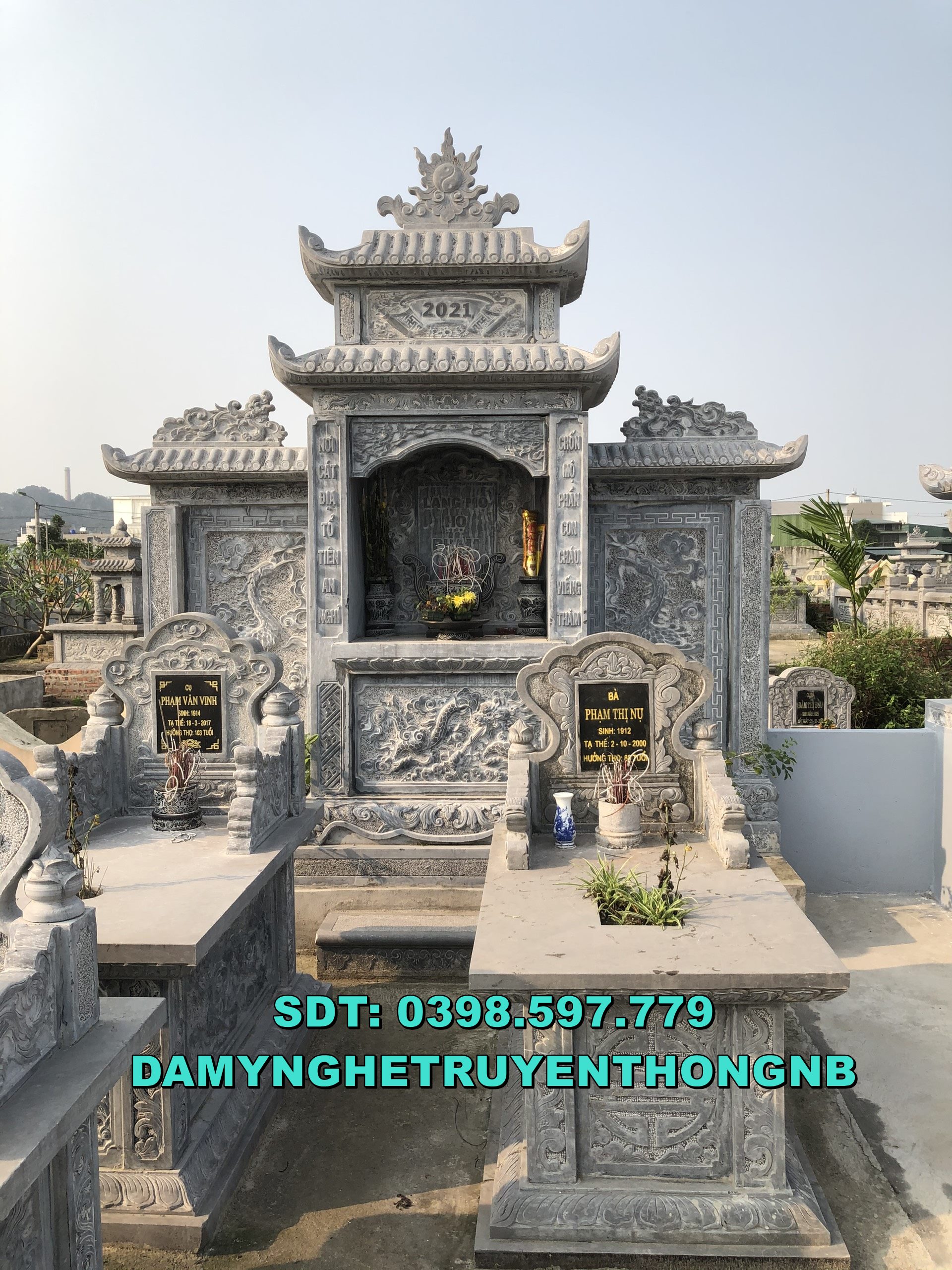 cây hương,miếu thờ,lầu thờ bằng đá được lắp đặt tại soc trăng 2022