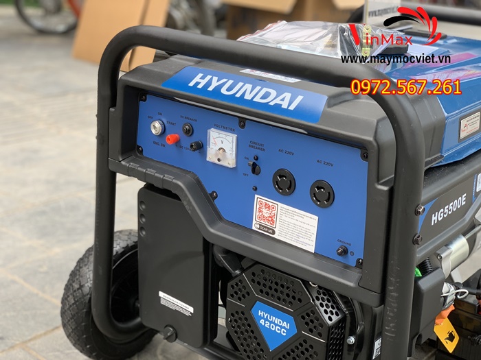 Máy phát điện xăng 5.5kw Hyundai HG5500E