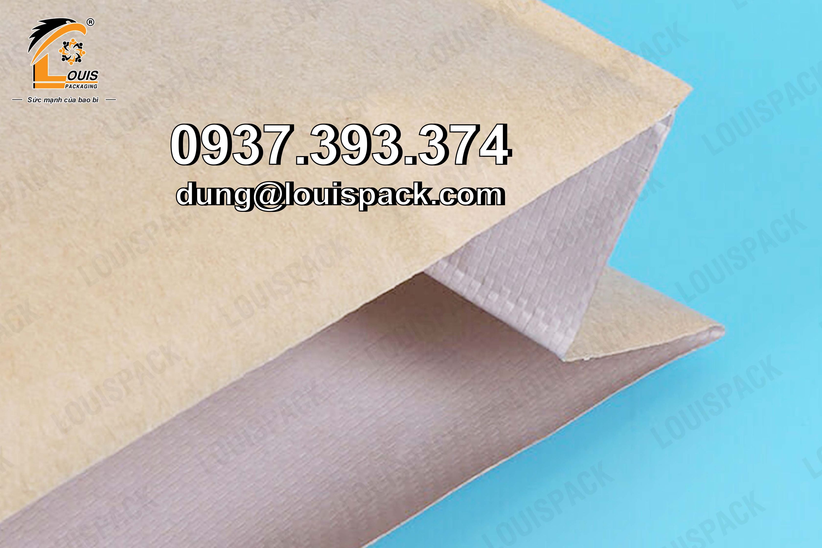 Bao giấy kraft đựng hạt nhựa 25kg - 50kg