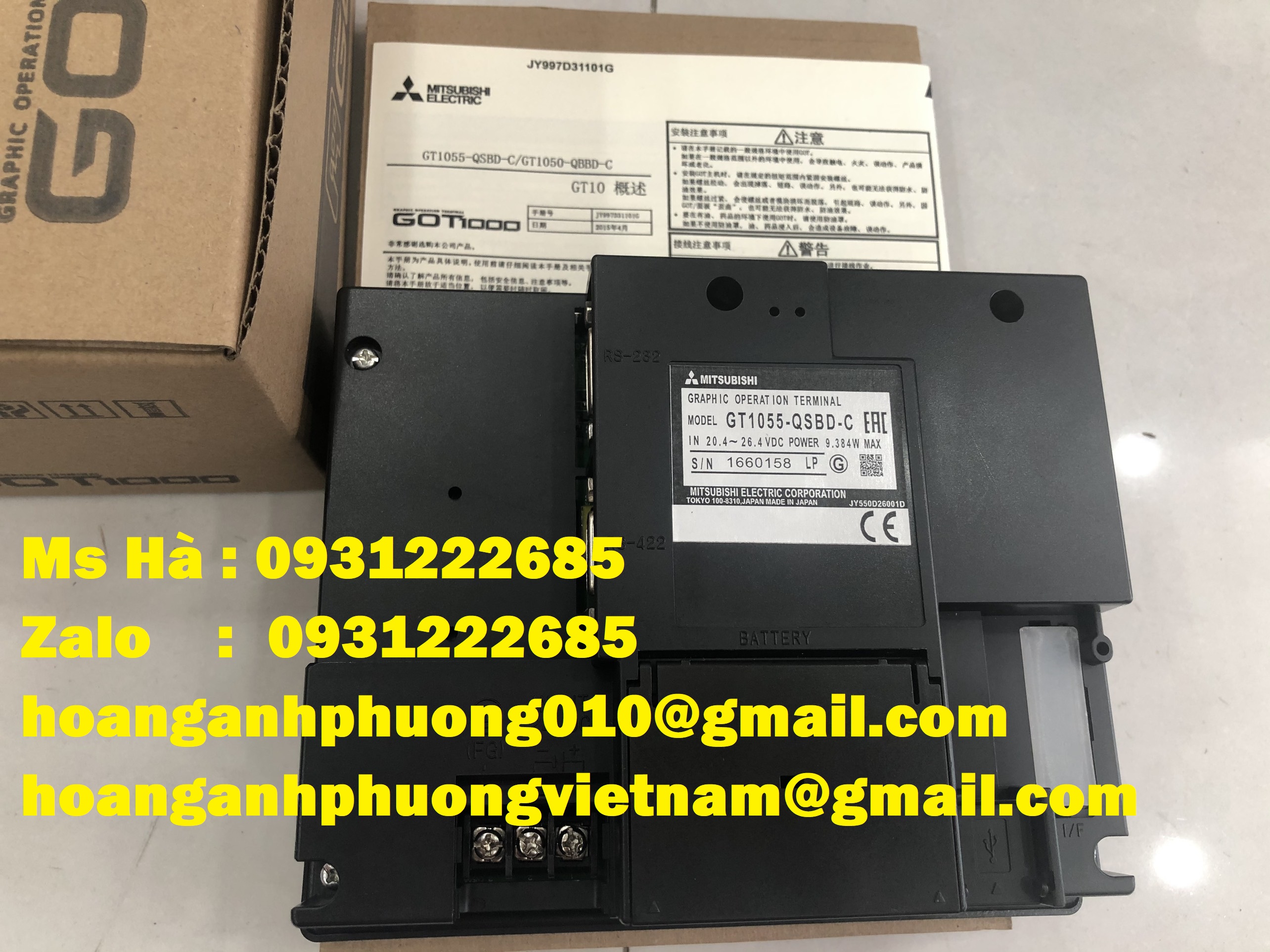 HMI nhập khẩu dòng mitsubishi GT1055-QSBD-C nhập khẩu