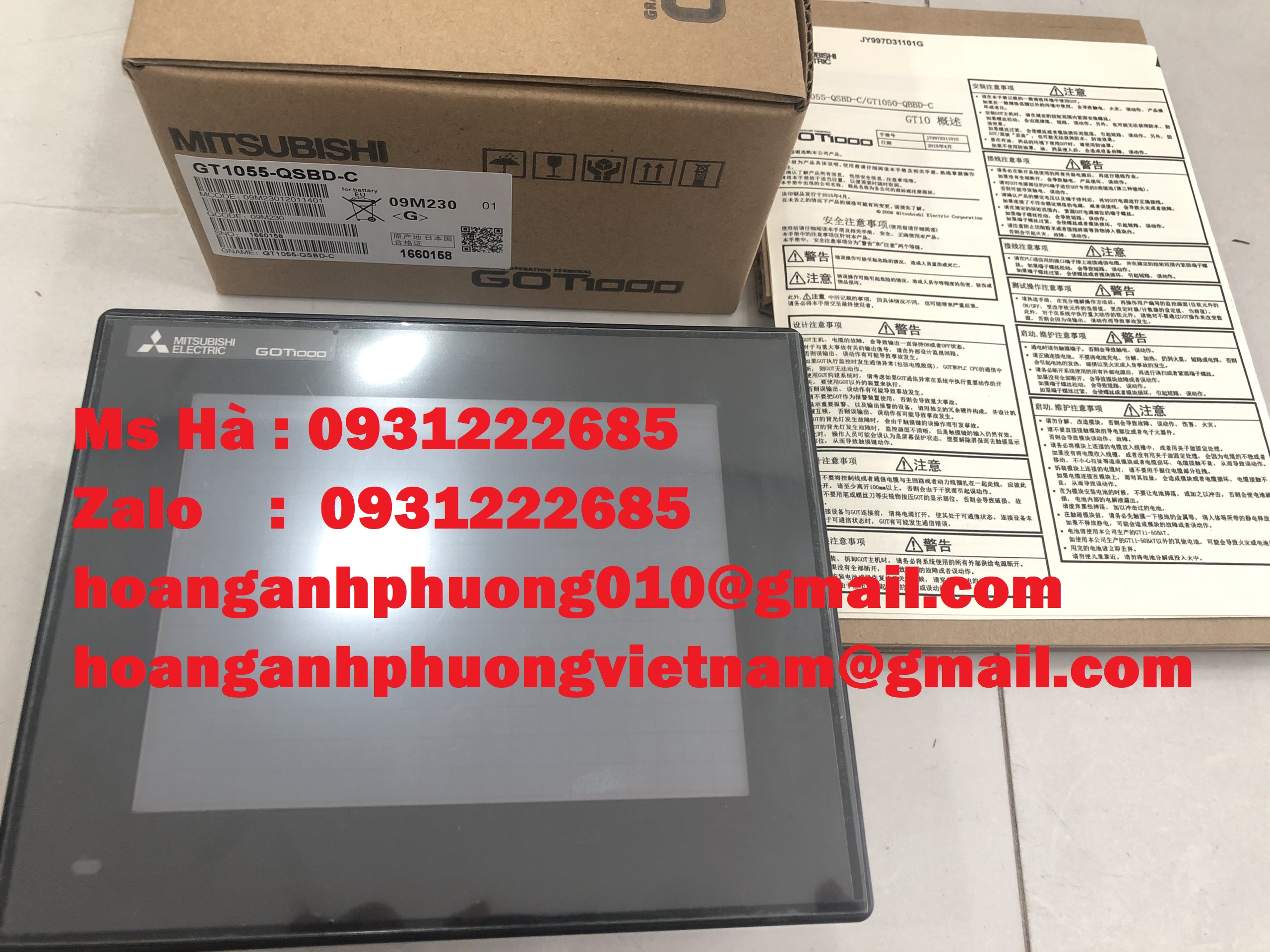 HMI nhập khẩu dòng mitsubishi GT1055-QSBD-C nhập khẩu