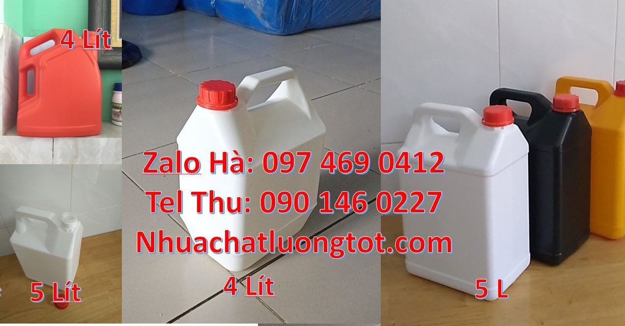 can nhựa nhỏ 4l đựng dầu ăn,can nhựa trắng đựng nước rửa chén,can nhựa