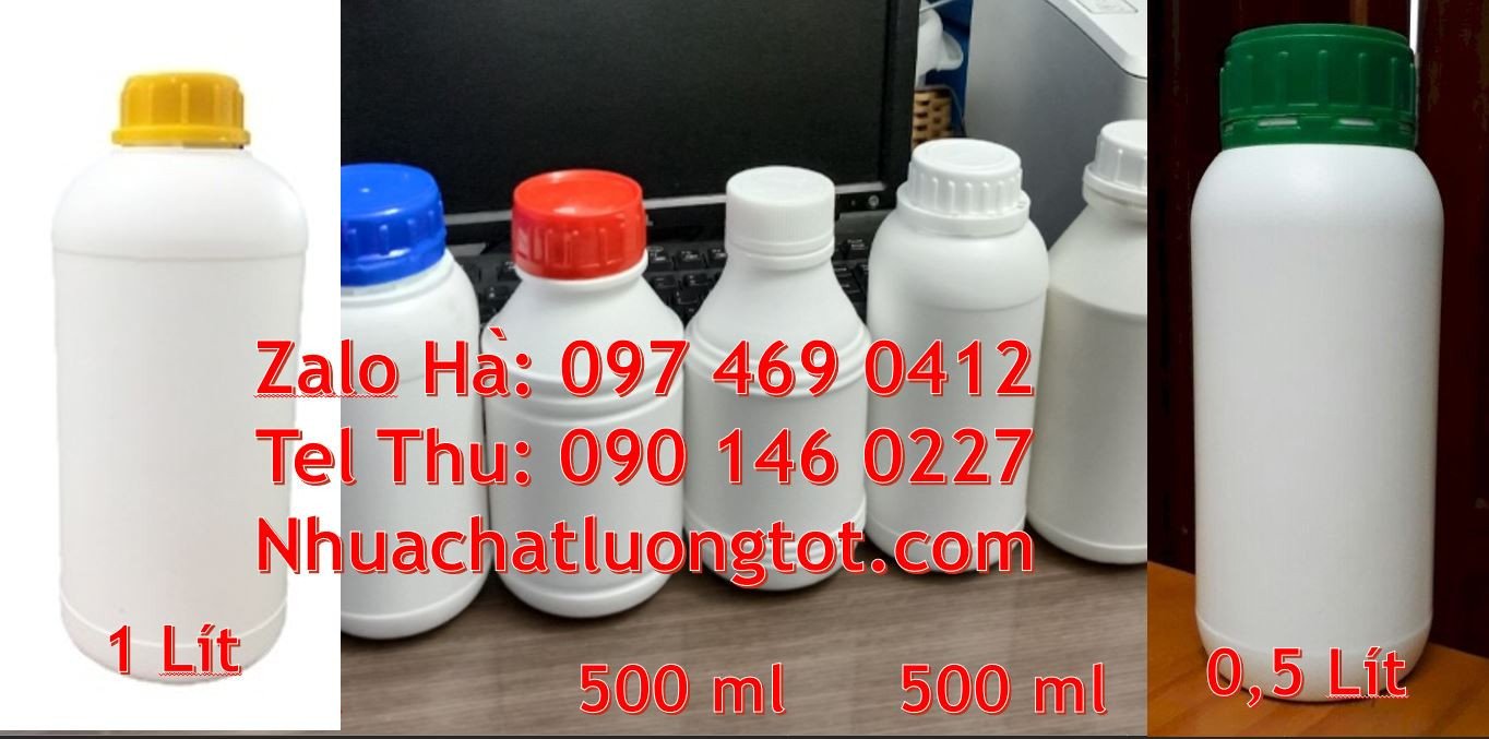 chai nhựa lớn 1l giá rẻ,chai nhựa 500ml màu trắng nắp đỏ,chai nhựa đen