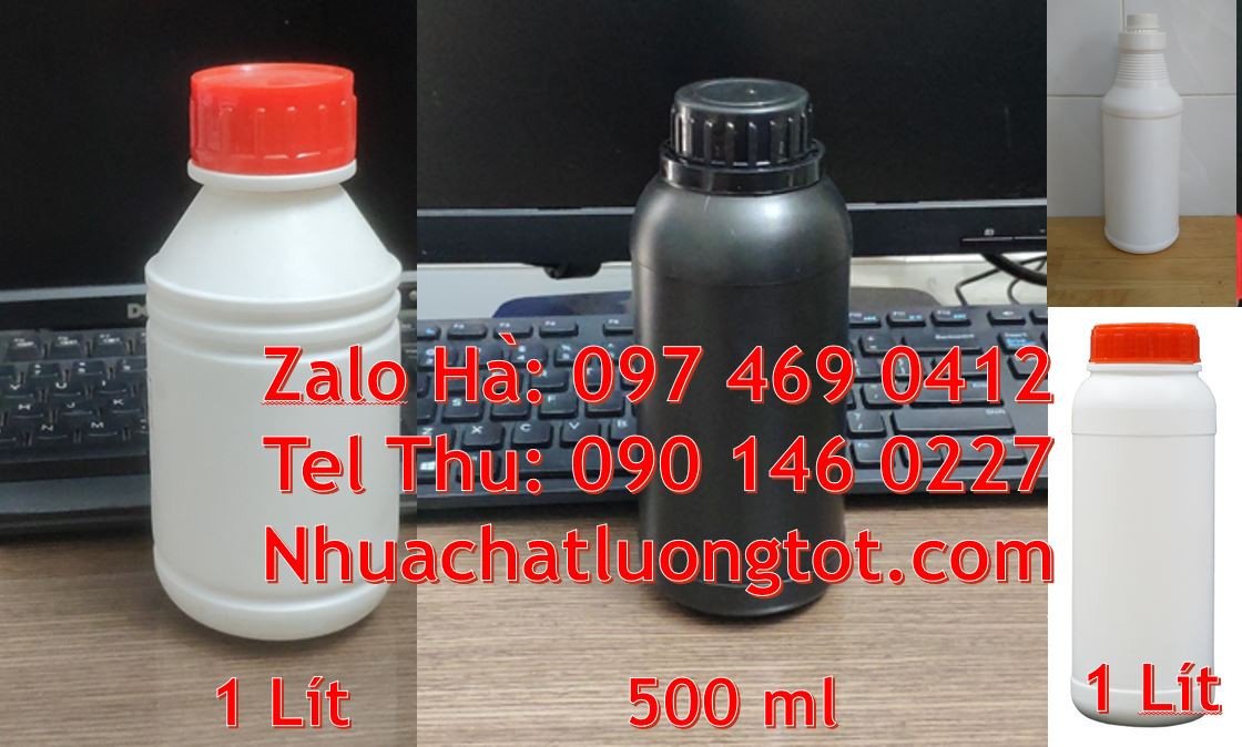 chai nhựa lớn 1l giá rẻ,chai nhựa 500ml màu trắng nắp đỏ,chai nhựa đen