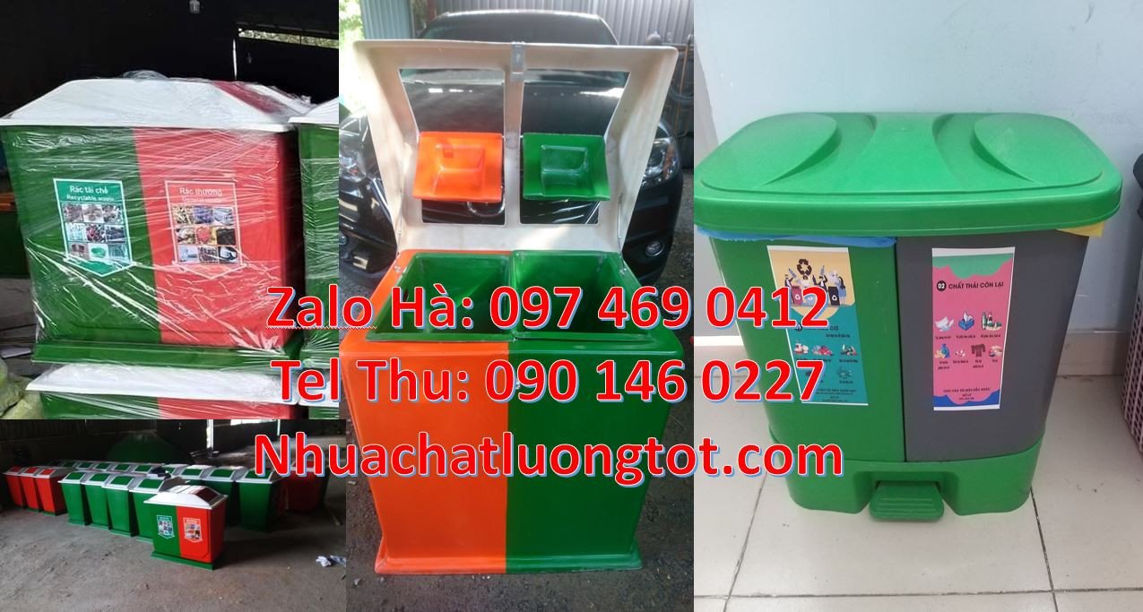 thùng rác 3 ngăn 3 màu giá rẻ,thùng rác 2 ngăn có nắp đậy,thùng rác rẻ