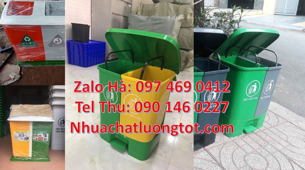thùng rác 3 ngăn 3 màu giá rẻ,thùng rác 2 ngăn có nắp đậy,thùng rác rẻ