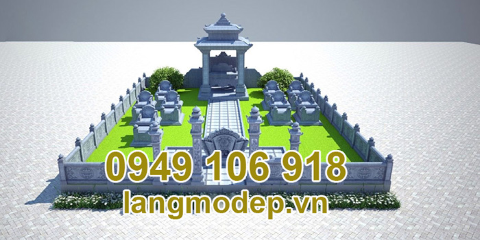 Bẳn thiết kế xây mộ khu lăng mộ đá gia đình năm 2023