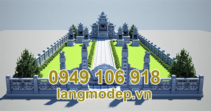 Bẳn thiết kế xây mộ khu lăng mộ đá gia đình năm 2023