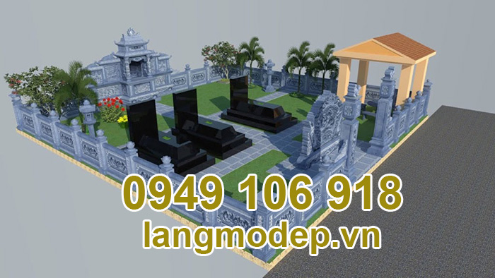 Bẳn thiết kế xây mộ khu lăng mộ đá gia đình năm 2023