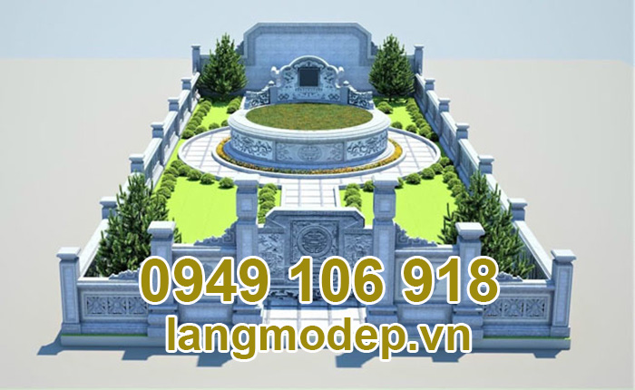 Bẳn thiết kế xây mộ khu lăng mộ đá gia đình năm 2023