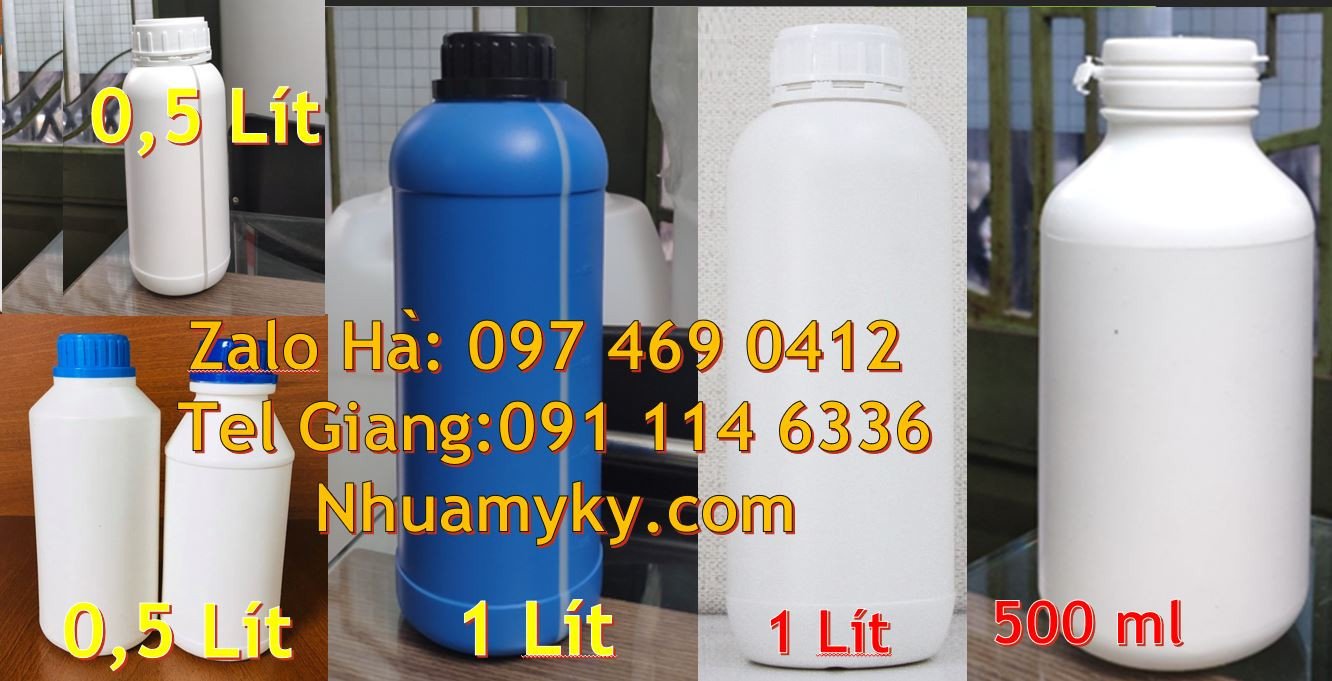 chai nhựa hdpe 1l đựng hóa chất,chai nhựa 1l đựng thực phẩm,chai nhựa