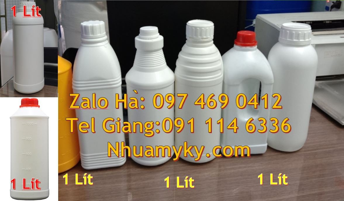 chai nhựa hdpe 1l đựng hóa chất,chai nhựa 1l đựng thực phẩm,chai nhựa