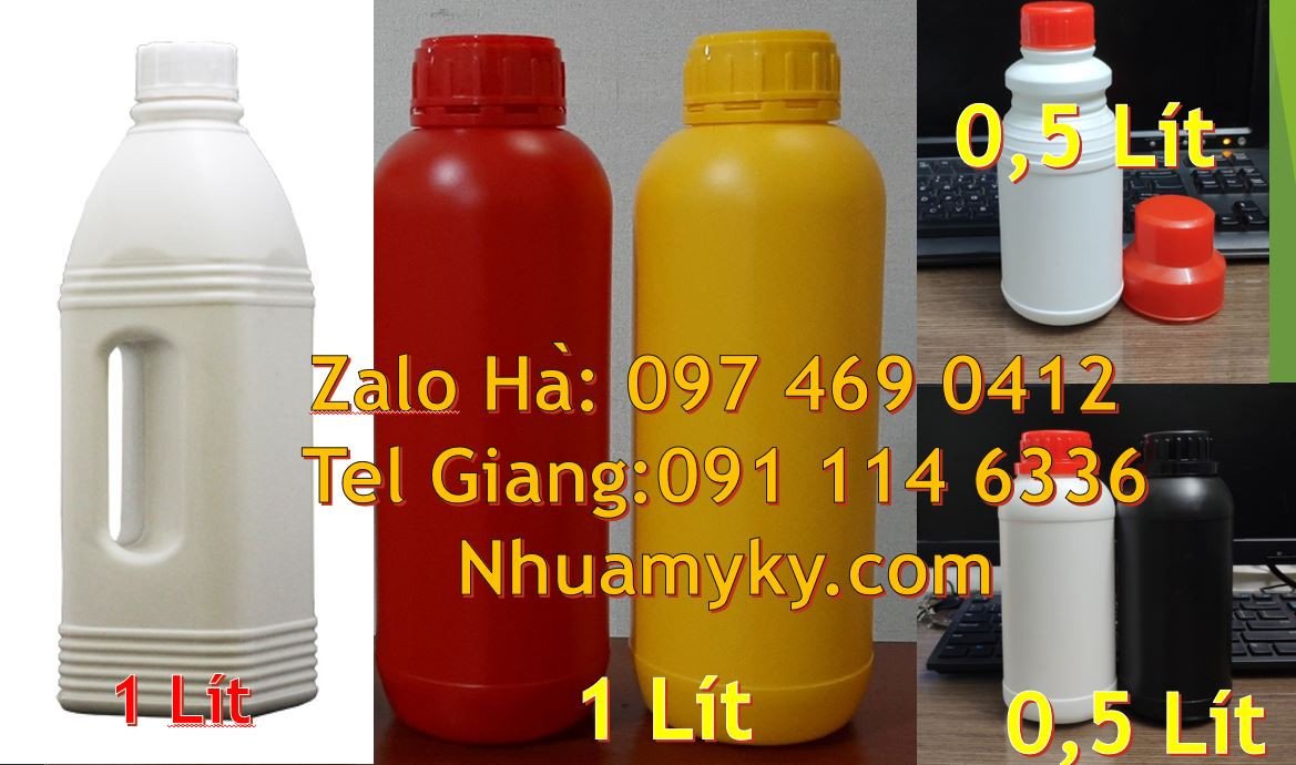 chai nhựa hdpe 1l đựng hóa chất,chai nhựa 1l đựng thực phẩm,chai nhựa