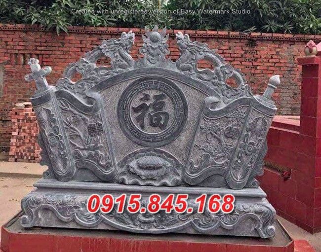 14+ thiết kế bình phong nhà mồ bằng đá đẹp bán trà vinh