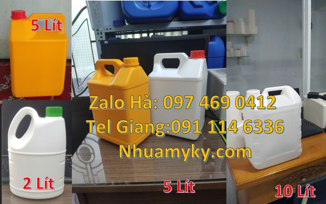 can nhựa nhỏ 5l đựng nước,can nhựa 2l đựng hóa chất,can nhựa hdpe giá