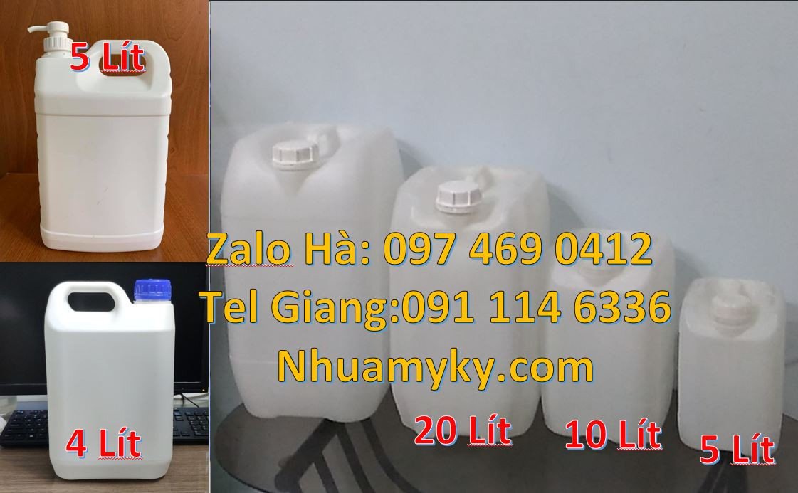 can nhựa nhỏ 5l đựng nước,can nhựa 2l đựng hóa chất,can nhựa hdpe giá
