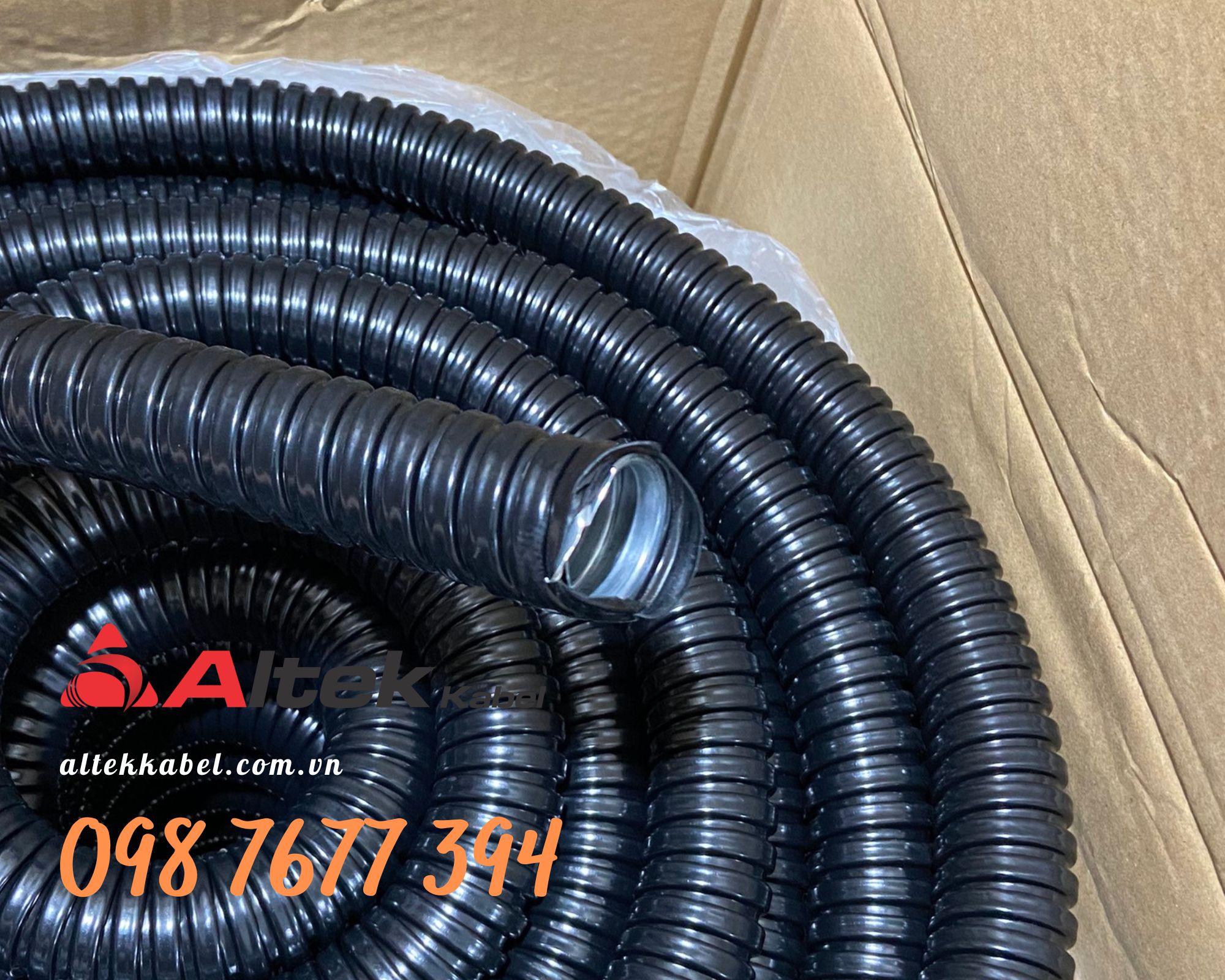 ống ruột gà lõi thép bọc nhựa pvc d25, ống ruột gà d25