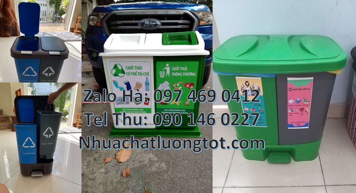 thùng rác 2 ngăn giá rẻ,thùng rác 3 ngăn 3 màu,thùng rác 2 ngăn chân đ