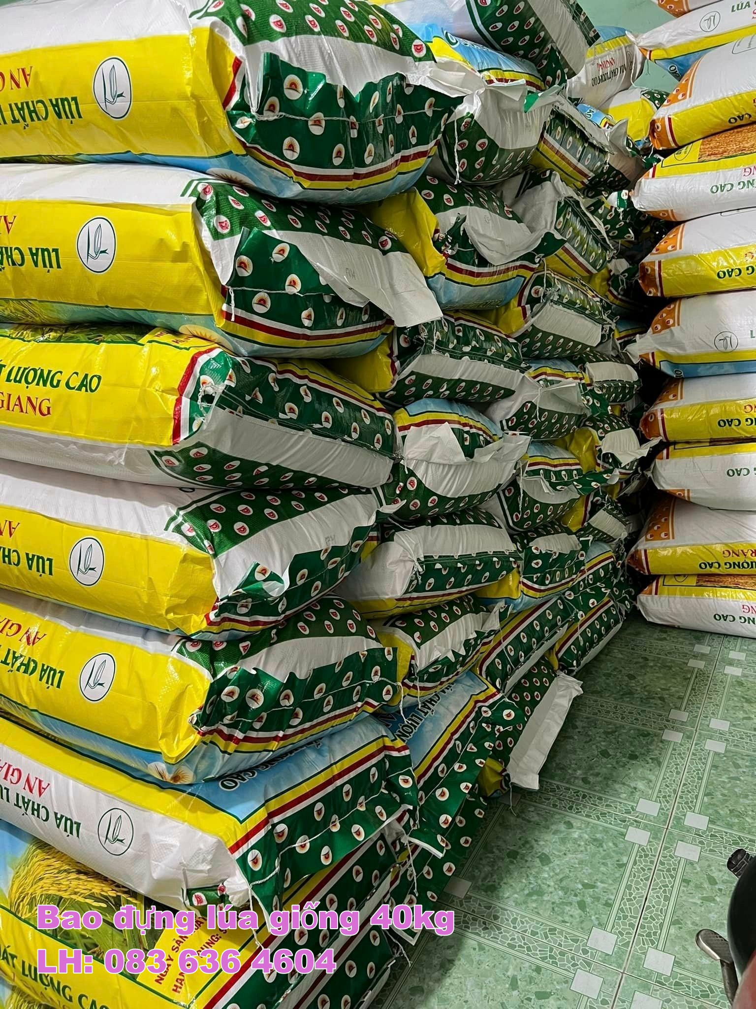 BAO LÚA GIỐNG LOẠI 40KG CÓ SẴN - THIẾT KẾ THEO YÊU CẦU