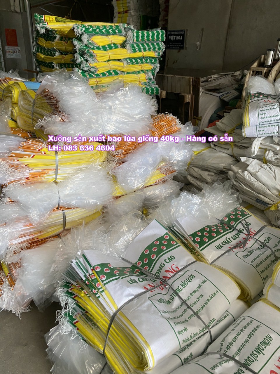 BAO LÚA GIỐNG LOẠI 40KG CÓ SẴN - THIẾT KẾ THEO YÊU CẦU