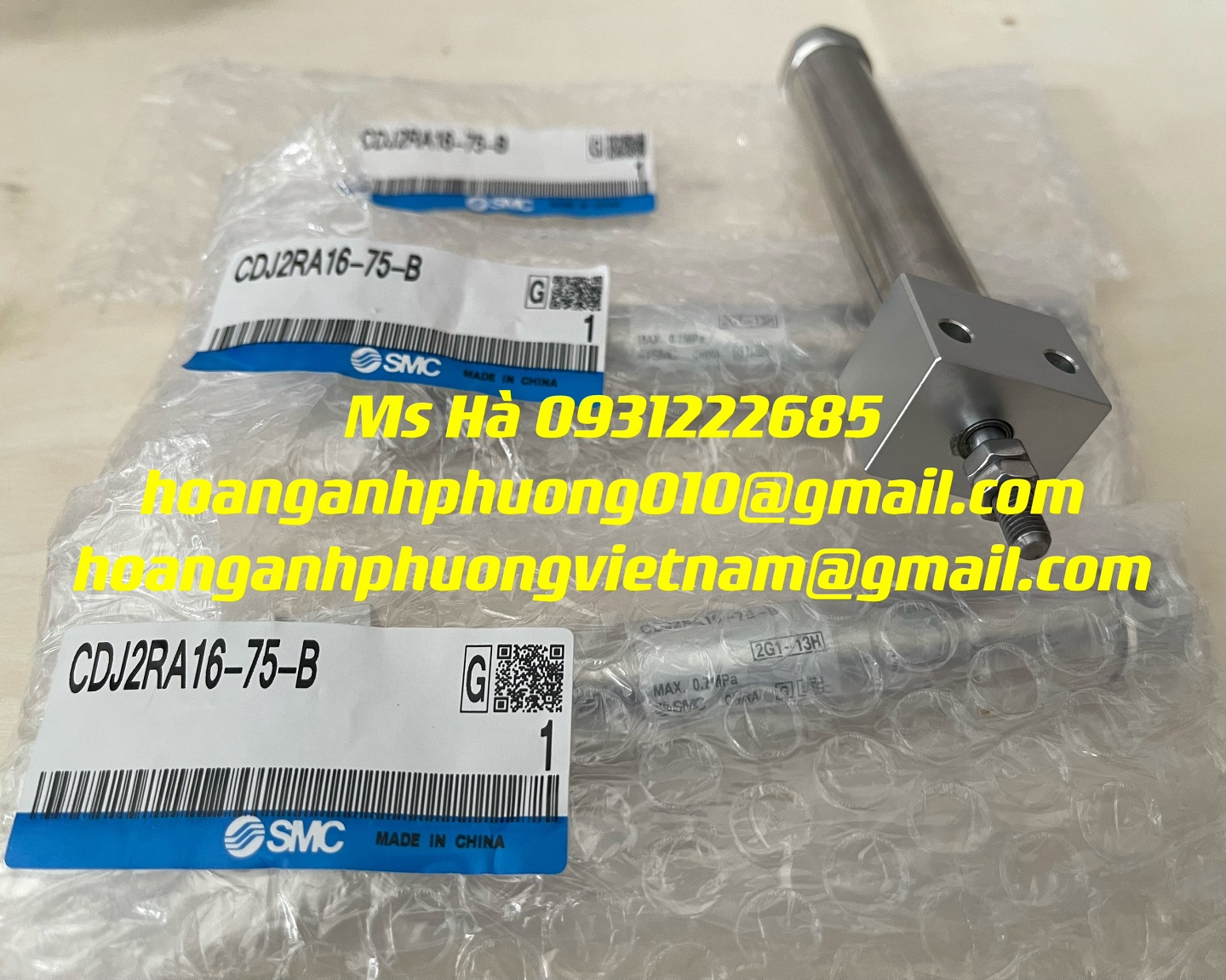 Xy lanh khí, CDJ2RA16-75Z-B, SMC, Công Ty Hoàng Anh Phương