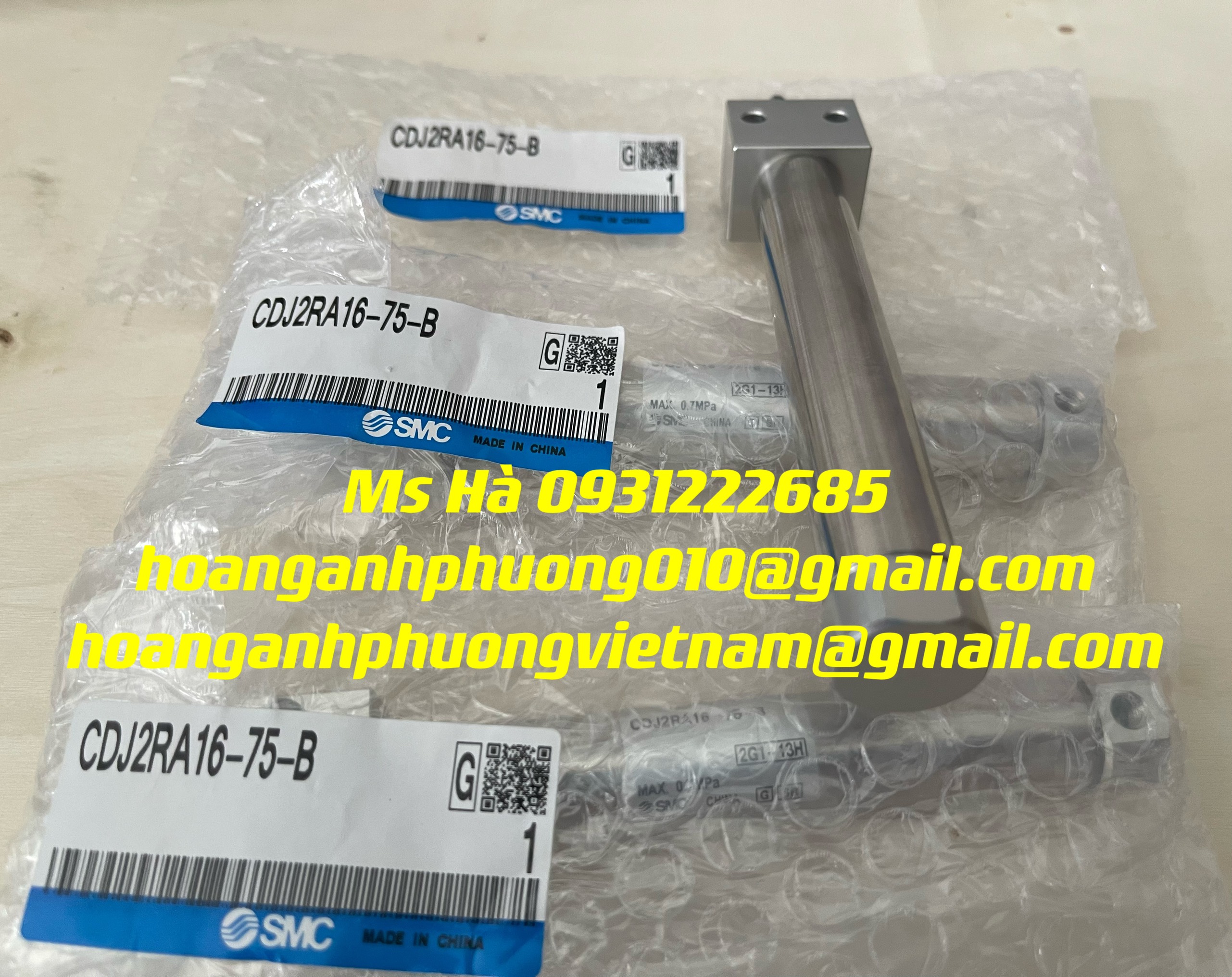 Xy lanh khí, CDJ2RA16-75Z-B, SMC, Công Ty Hoàng Anh Phương