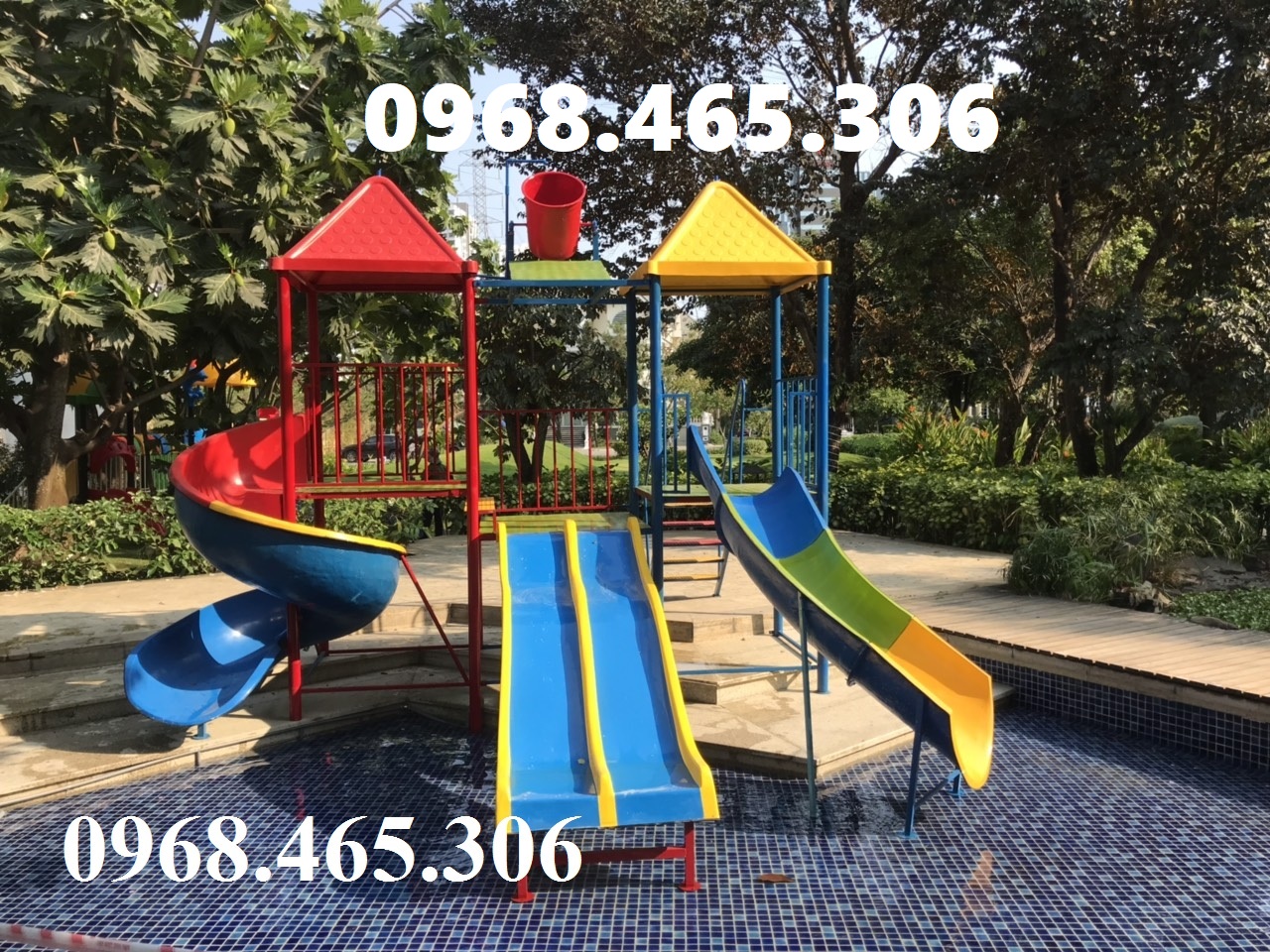 Cầu trượt hồ bơi, máng trượt hồ bơi nhiều kích thước