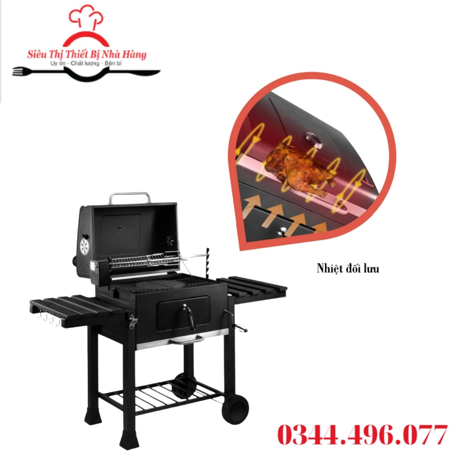 Bếp nướng than hoa ngoài trời- có mô tơ quay tự động