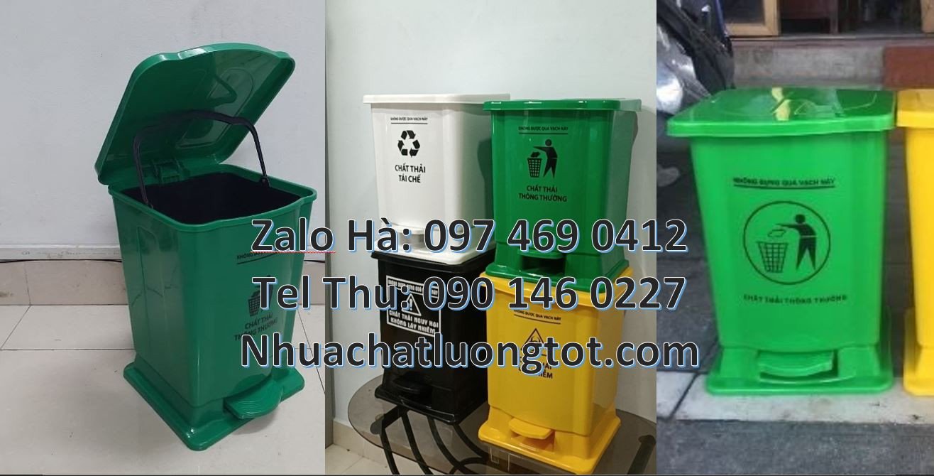 thùng rác y tế 60l có nắp đậy,thùng rác y tế 20l đạp chân giá rẻ hcm
