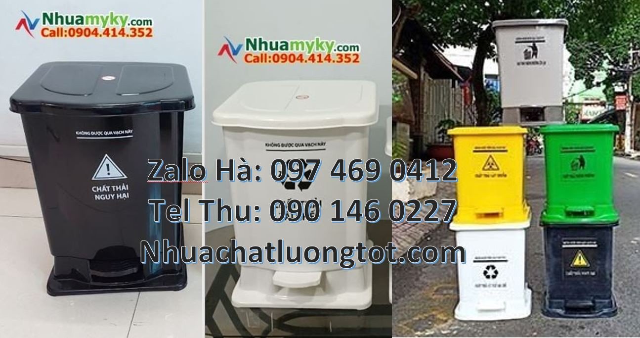 thùng rác y tế 60l có nắp đậy,thùng rác y tế 20l đạp chân giá rẻ hcm
