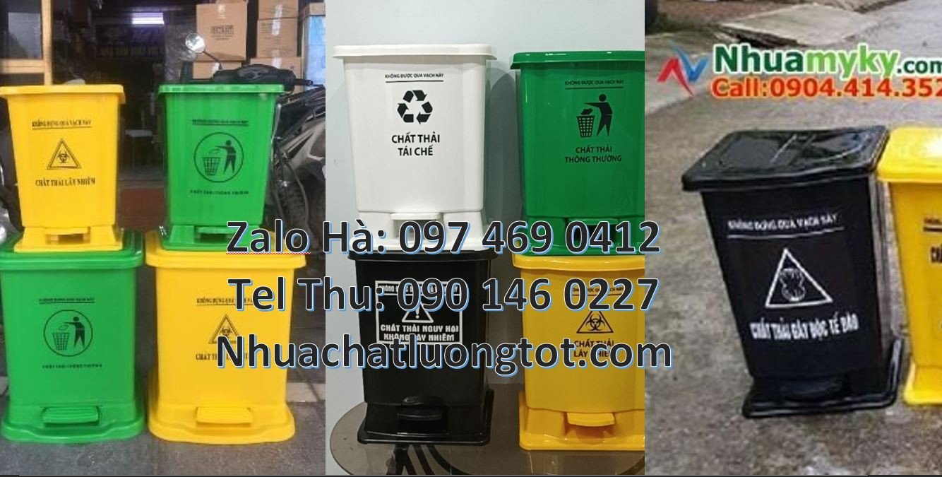 thùng rác y tế 60l có nắp đậy,thùng rác y tế 20l đạp chân giá rẻ hcm