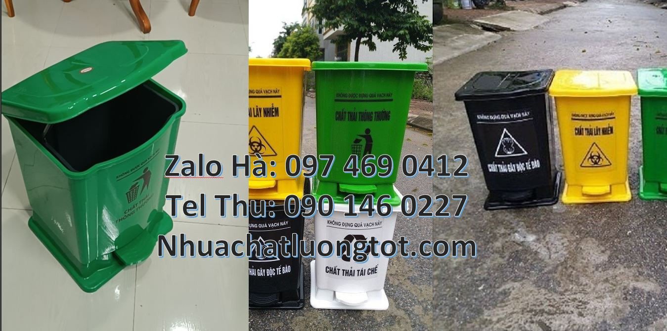 thùng rác y tế 60l có nắp đậy,thùng rác y tế 20l đạp chân giá rẻ hcm