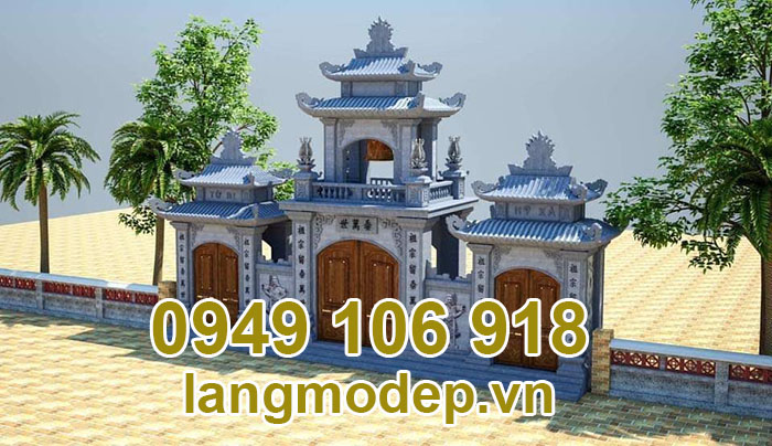 Bản vẽ thiết kế cổng đá chuẩn phong thuỷ