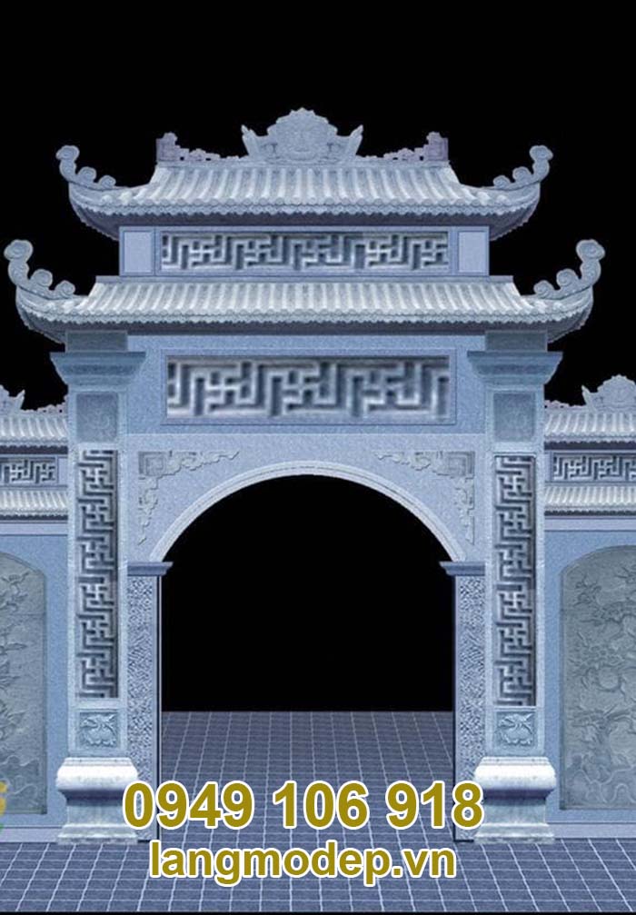 Bản vẽ thiết kế cổng đá chuẩn phong thuỷ