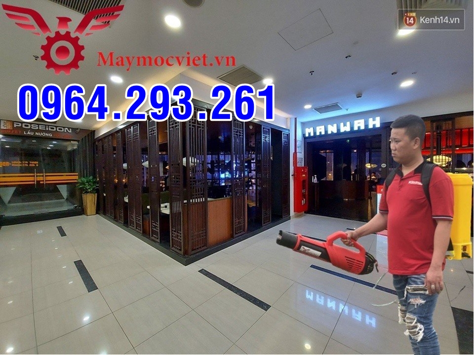 Combo máy phun sương khử khuẩn cho chuỗi nhà hàng, siêu thị