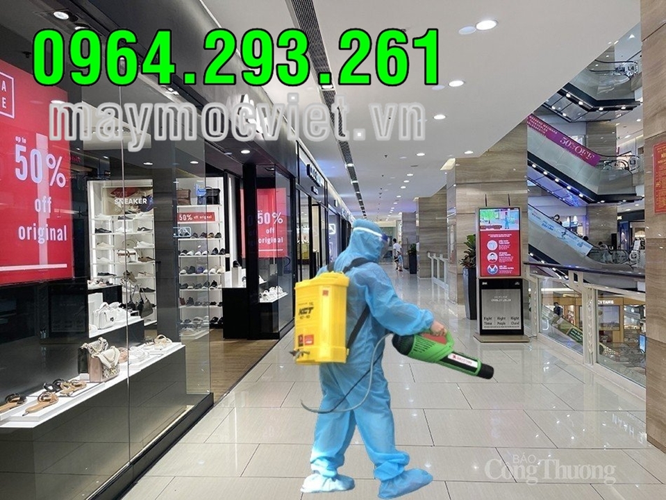 Combo máy phun sương khử khuẩn cho chuỗi nhà hàng, siêu thị