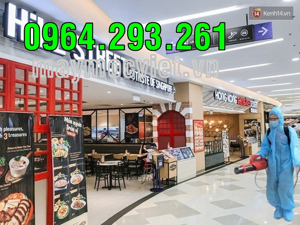 Combo máy phun sương khử khuẩn cho chuỗi nhà hàng, siêu thị