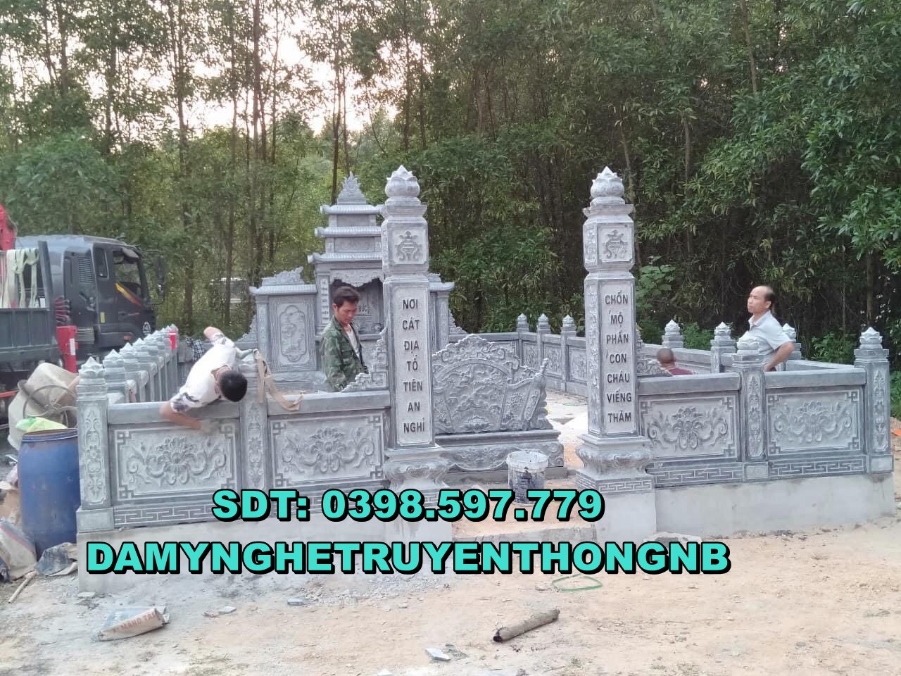 khu lăng mộ đá tự nhiên nguyên khối chất lượng cao 2023