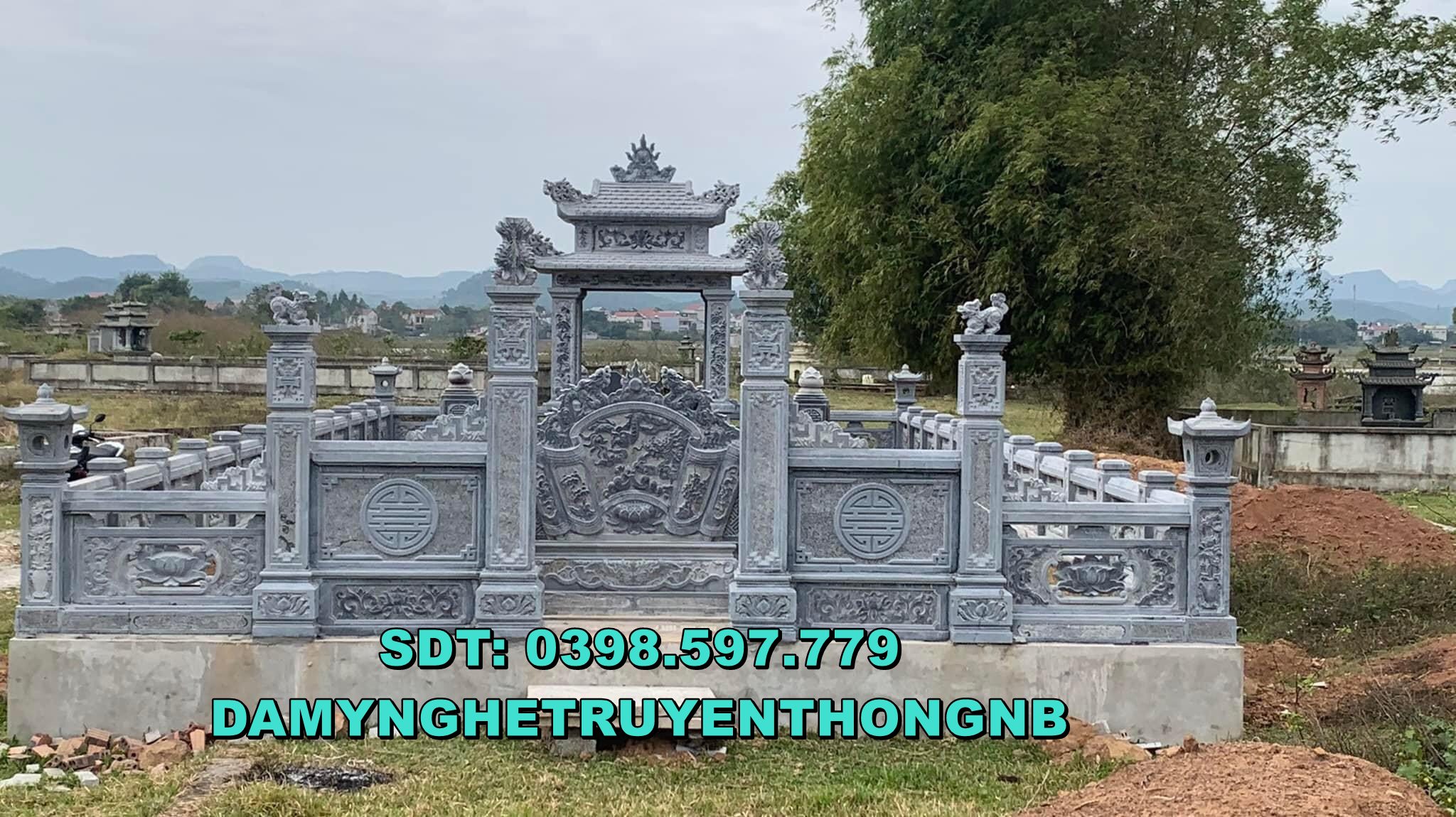 khu lăng mộ đá tự nhiên nguyên khối chất lượng cao 2023