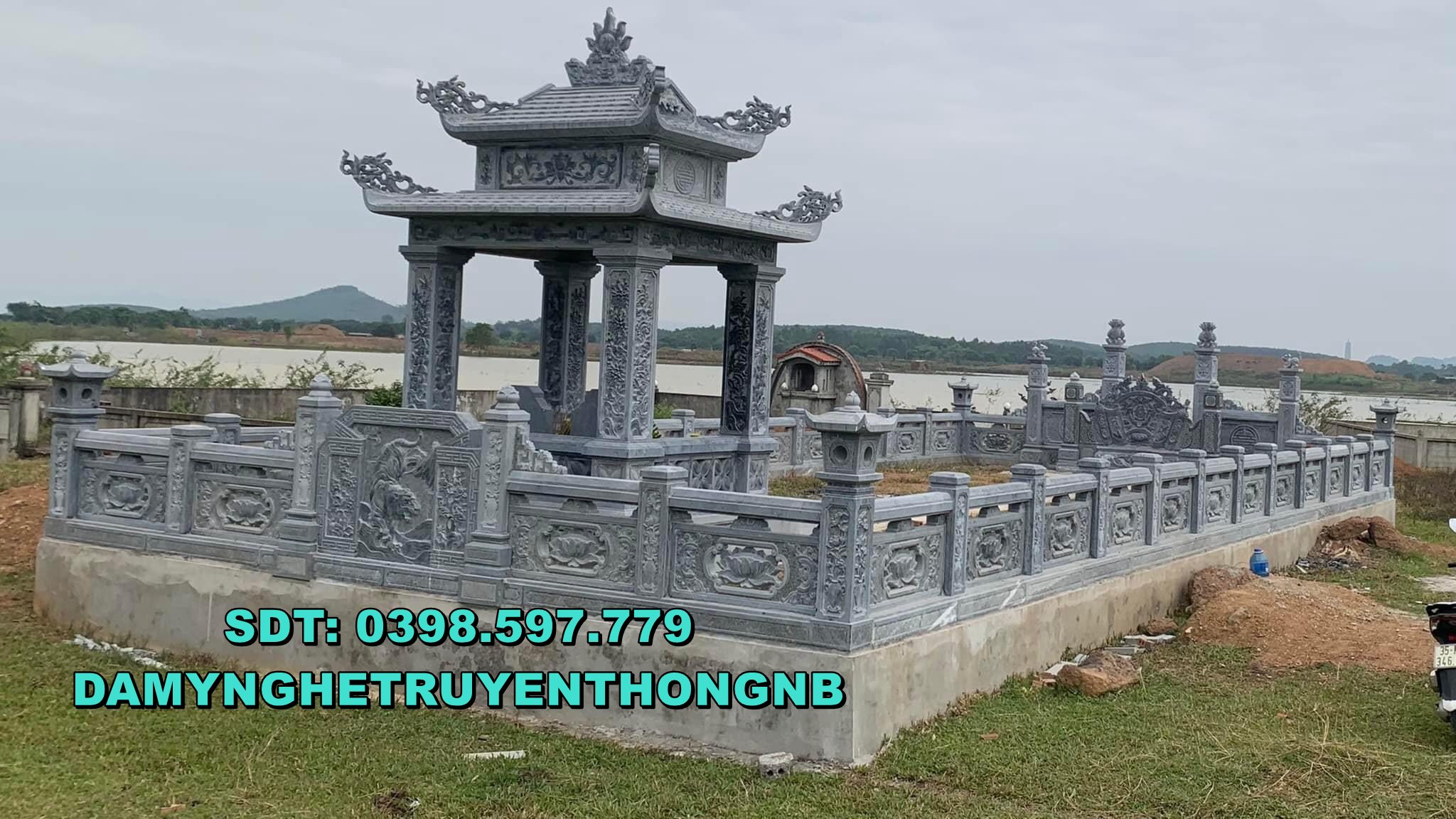 khu lăng mộ đá tự nhiên nguyên khối chất lượng cao 2023