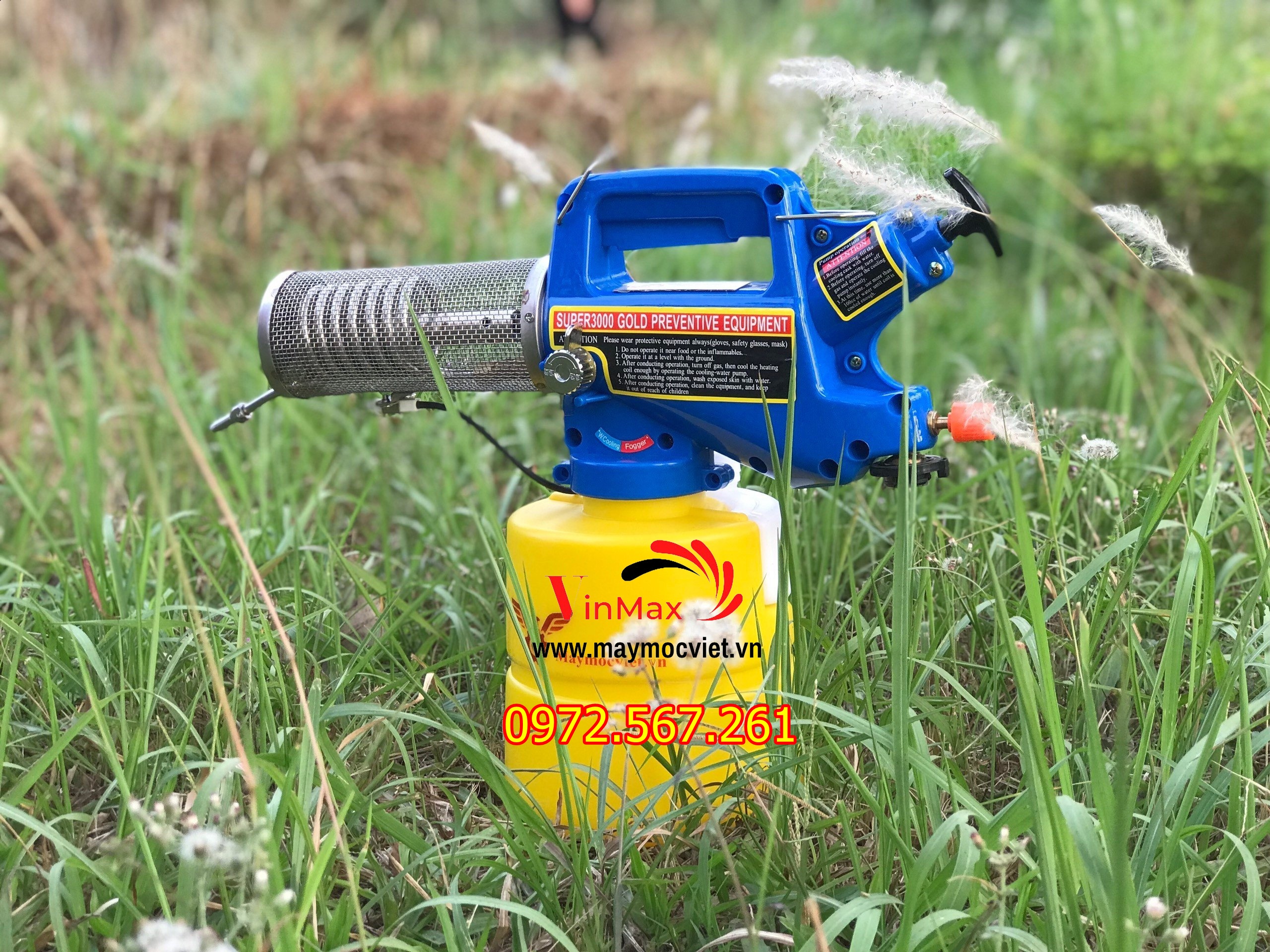 Máy phun khói trừ côn trùng mini chạy ga super-3000 Gold loại cải tiến