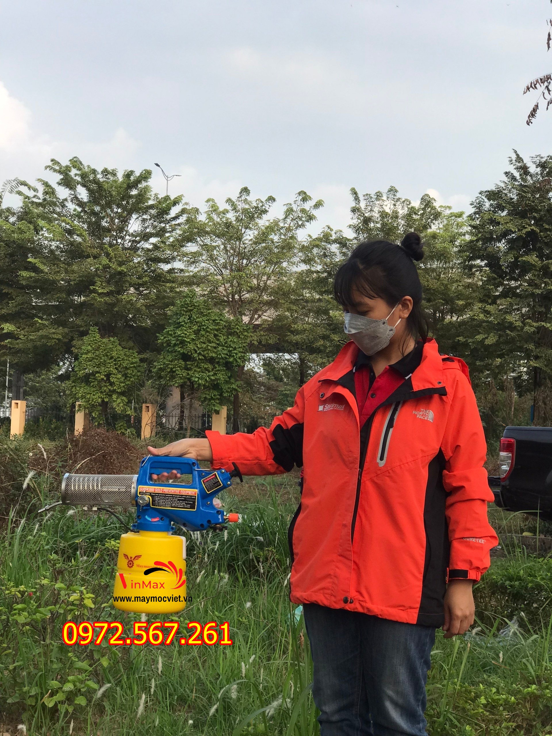 Máy phun khói trừ côn trùng mini chạy ga super-3000 Gold loại cải tiến